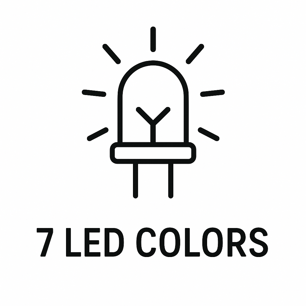<h4><strong>7 LED Colors</strong></h4>