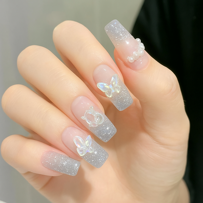 Mystiqua's Pink Rhinestone Nails